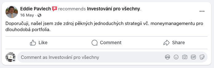 Recenze mentoringu – Facebook