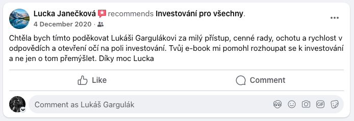 Recenze mentoringu – Facebook