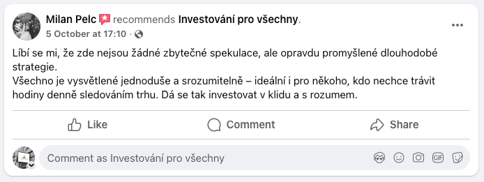 Recenze mentoringu – Facebook