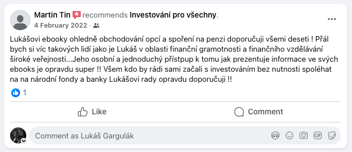 Recenze mentoringu – Facebook